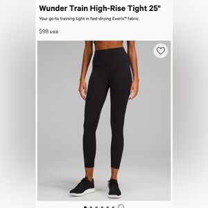 NWT Lululemon Black Leggings